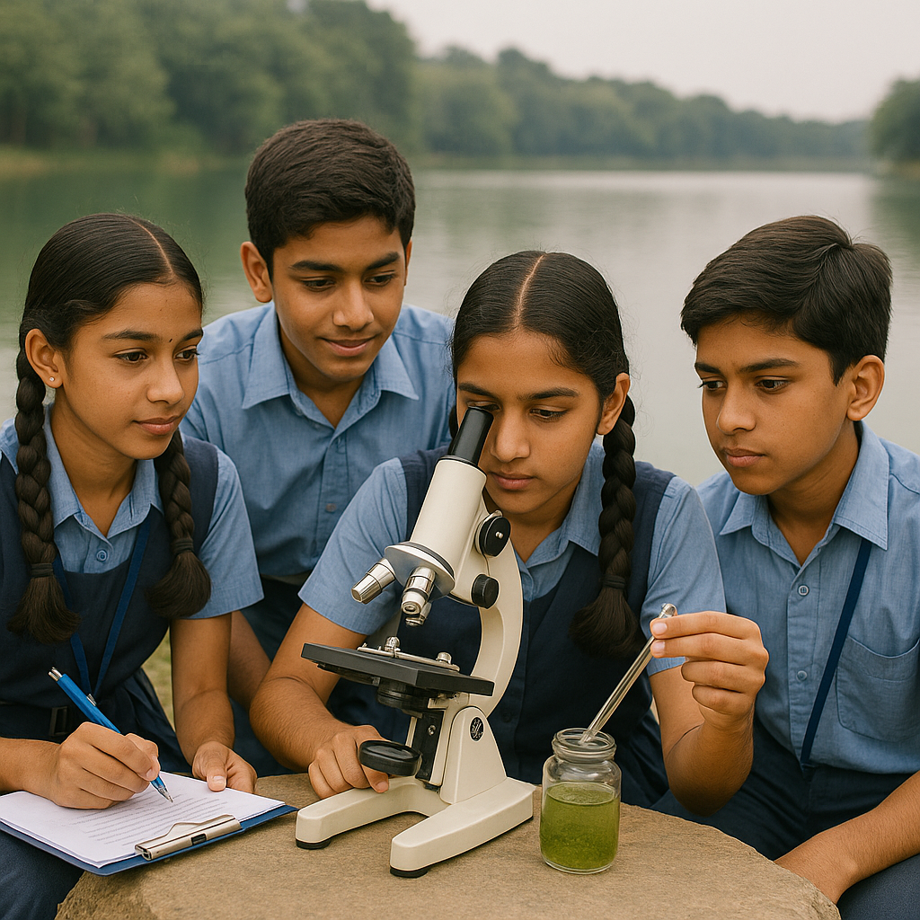 Students Learning Outdoors